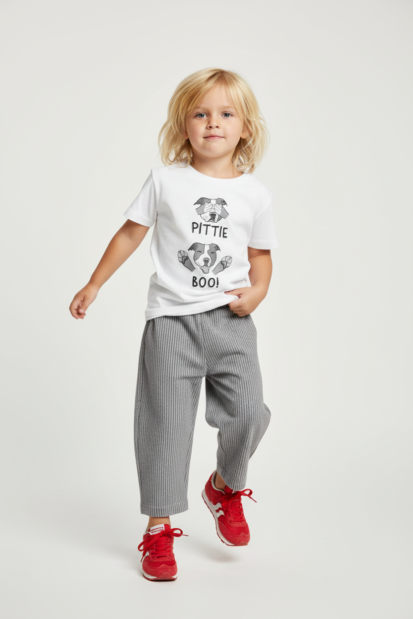 Editorial Pittie Boo kids tee - refined styling